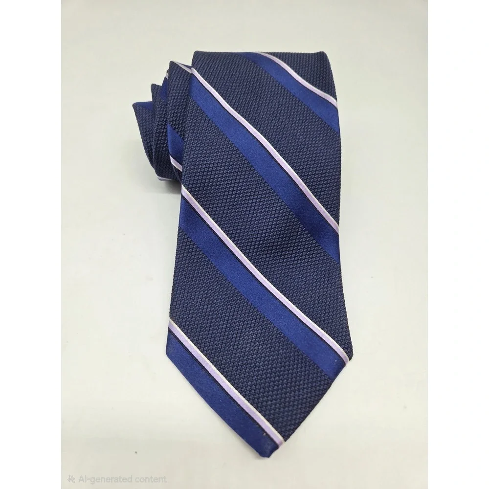 Brooks Brothers Navy Purple Striped Makers And Merchants Men's‎ Silk Tie